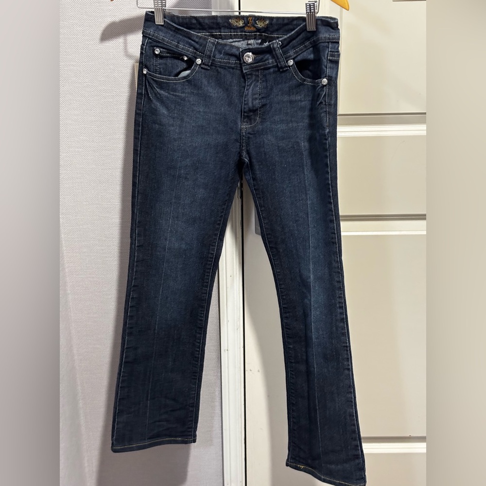 Women's Straight Leg Jeans - Dark Blue